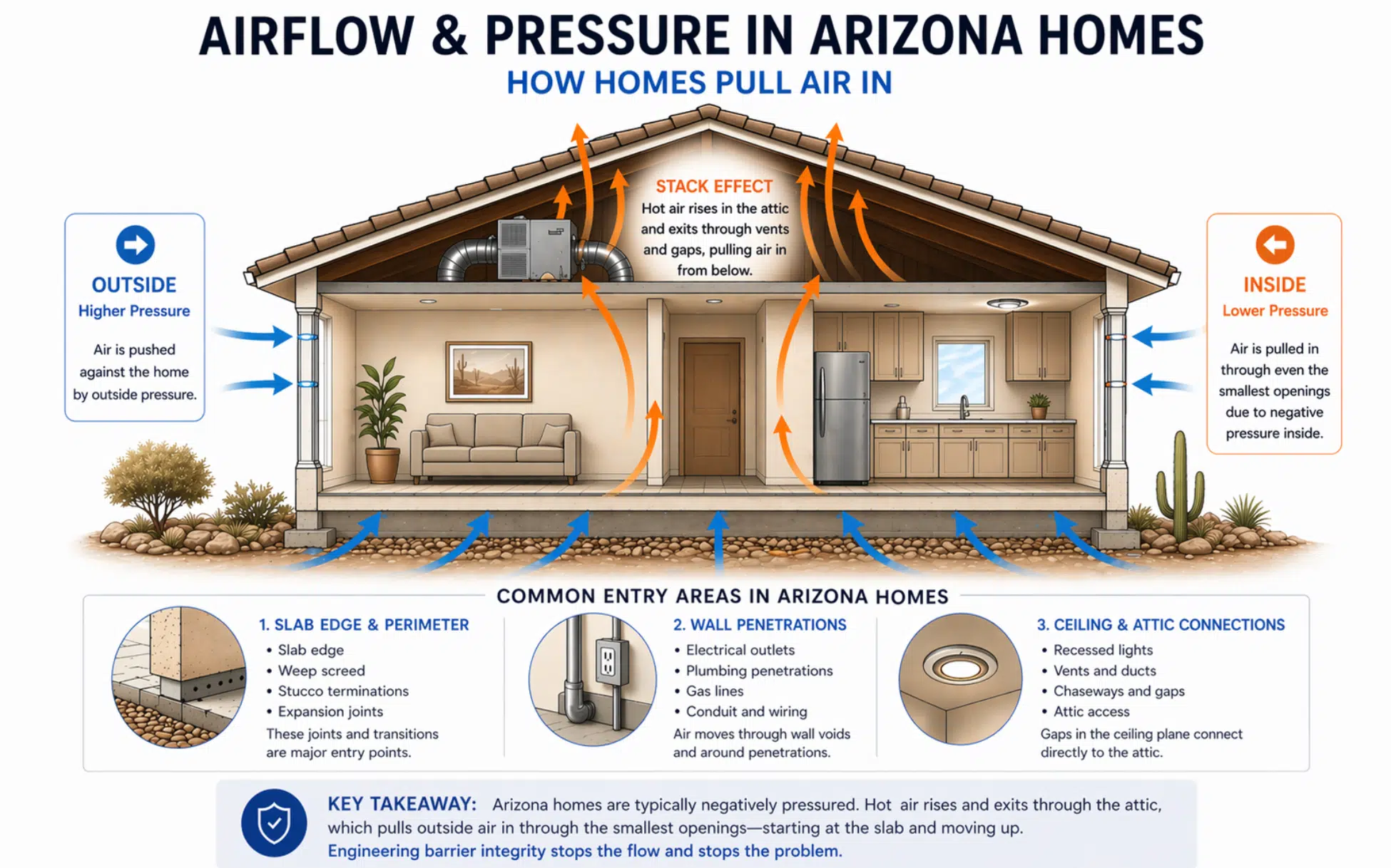 Stack Effect Airflow Showing Structural Entry Points