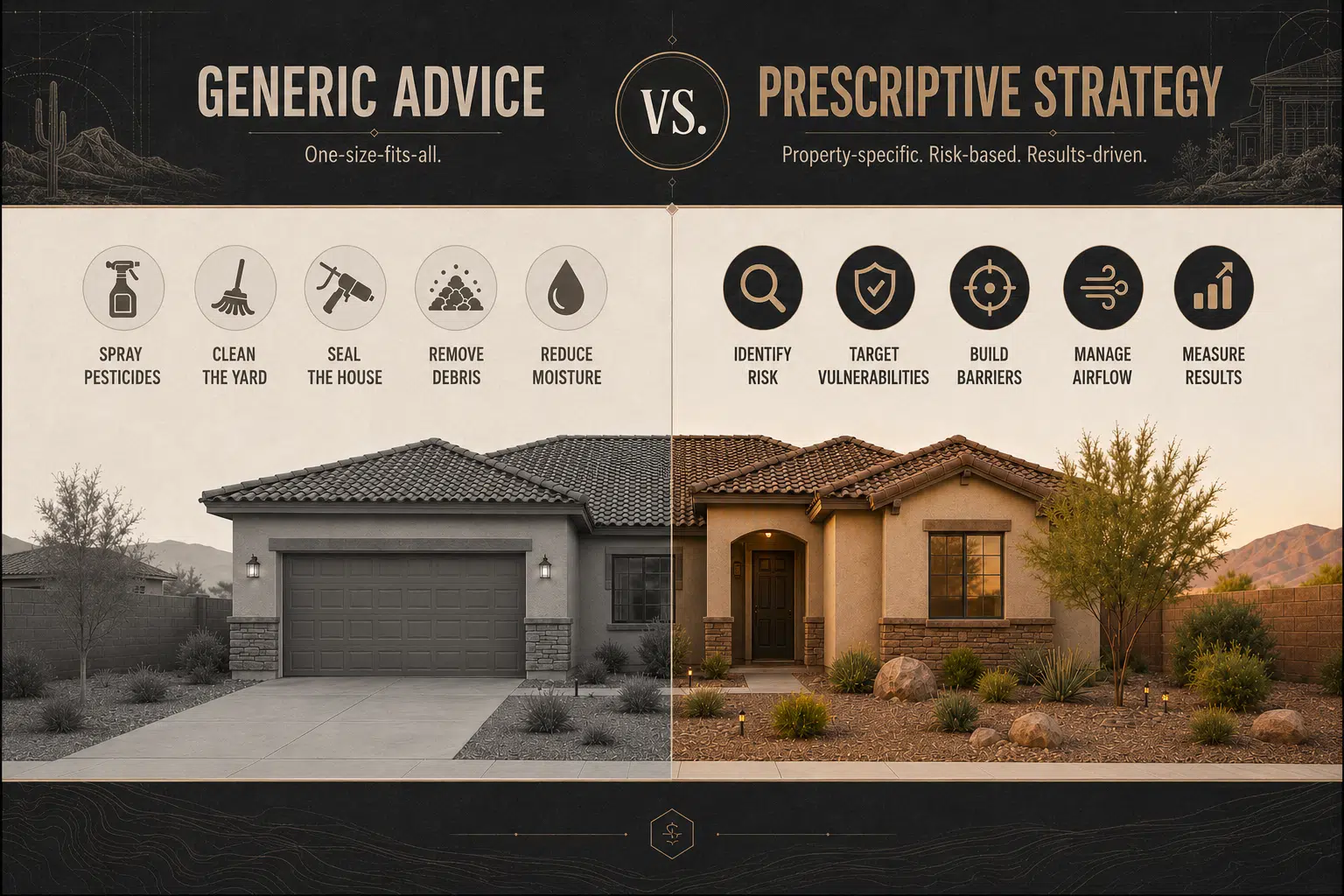 Comparison of generic scorpion control versus prescriptive scorpion risk management for Arizona homes